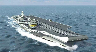 Animation des neuen Flugzeugträger-Typs für die Royal Navy